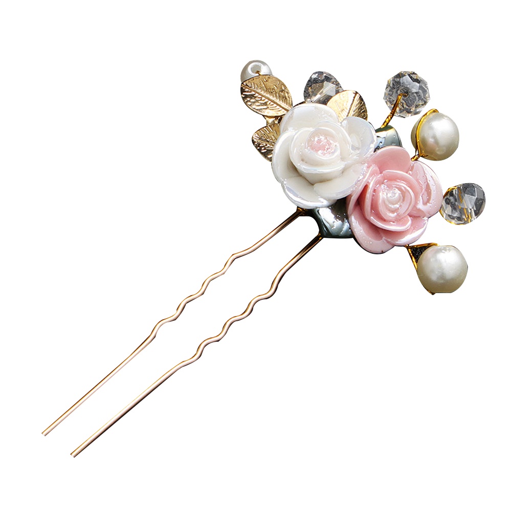 Cài Tóc Hình Hoa Đính Ngọc Trai Nhân Tạo Phong Cách Vintage