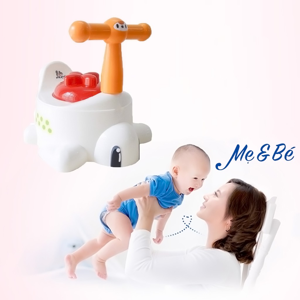 Bồn cầu cho bé hình rùa PAPA nhập khẩu Thái Lan - Bô vệ sinh tay cầm USEA04