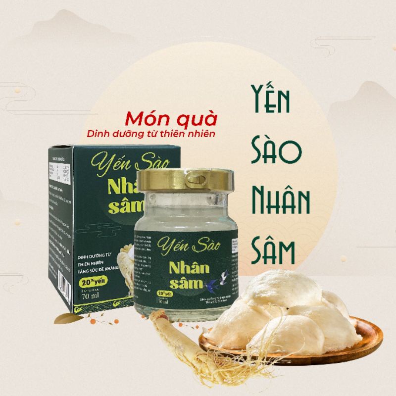 Yến sào nhân sâm 70ml bổ sung dinh dưỡng tăng đề kháng