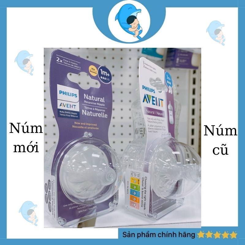 Núm Ti Avent Natural Cho Bình Avent Natural Đủ Size Núm 1,2,3,4,5 Chính Hãng Mẫu Mới