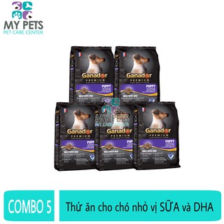 Thức ăn cho chó nhỏ có sữa và DHA giúp chó con thông minh - Thức ăn cho chó Ganador Puppy 400g