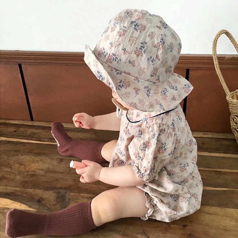 Set 2 Bộ Áo Liền Quần Ngắn Tay + Mũ Cho Bé Trai Và Bé Gái