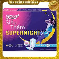 Băng Vệ Sinh Diana Super Night 35cm/29cm Có Cánh Ban Đêm