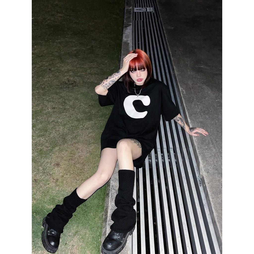 Áo Thun Nữ Ngắn Tay In Chữ Phong Cách retro