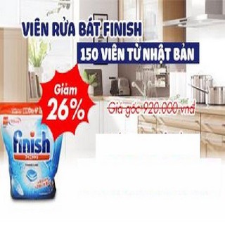 (Quà tặng) 3 Viên rửa bát Finish thương hiệu của Đức, sản xuất tại Nhật Bản