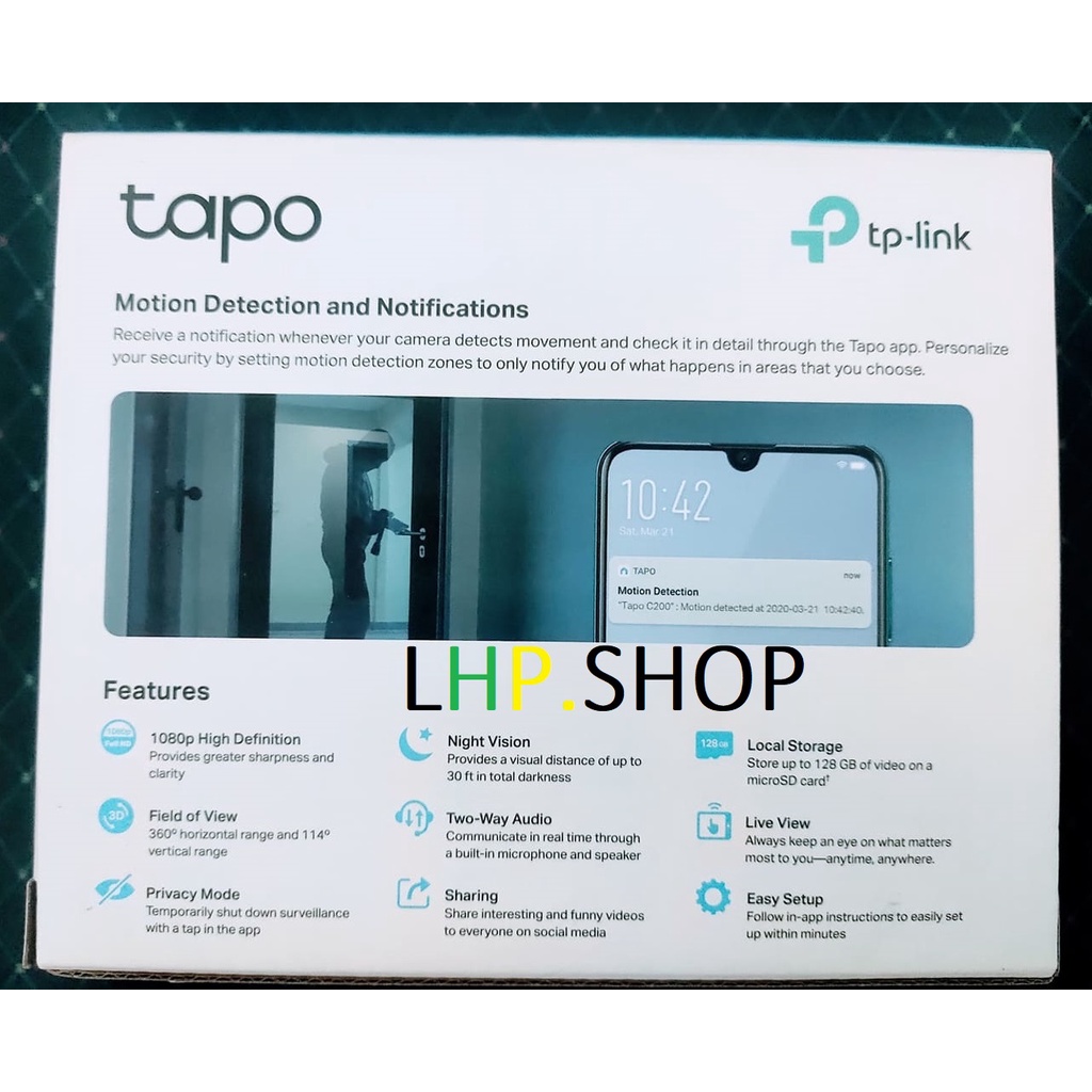 Camera giám sát quay quét IP Wifi TP-Link Tapo C200 Full HD 1080P