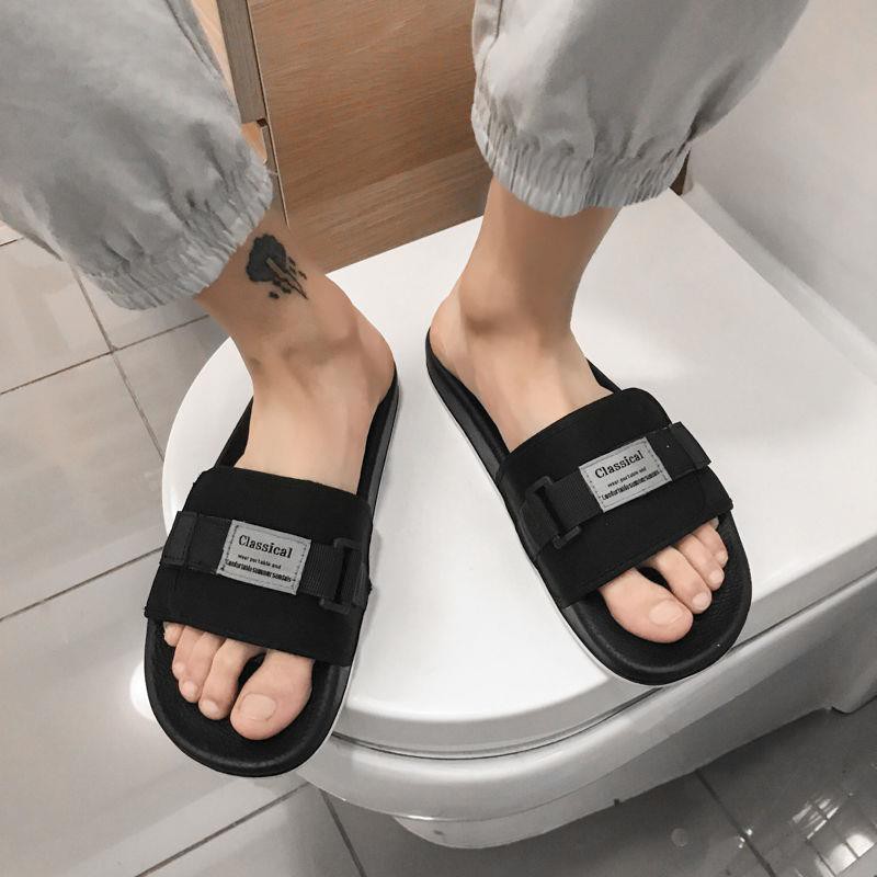 Dép quai ngang đế bằng chống trượt phong cách Hàn Quốc thời trang mùa hè dành cho nam