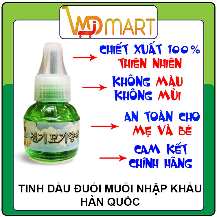 Tinh dầu đuổi muỗi Hàn quốc không khói, không mùi an toàn cho mẹ và bé
