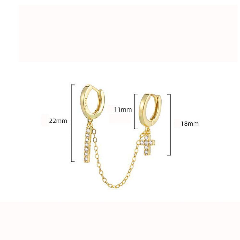 Khuyên Tai Vòng Đôi Bằng Đồng Phong Cách Hàn Quốc Tinh Tế Cho Nữ