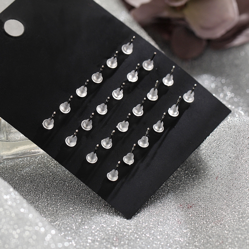 Set 12 đôi khuyên tai Hishop đính đá zircon thời trang giản dị cho nữ