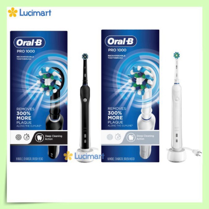 SIÊU TIẾT KIỆM Bàn chải điện Oral-B Pro 1000 Rechargeable Toothbrush từ Đức (mẫu mới 2020) SIÊU TIẾT KIỆM