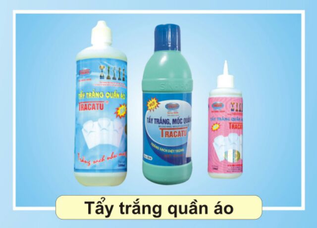 Tẩy trắng, tẩy mốc quần áo tracatu 500ml