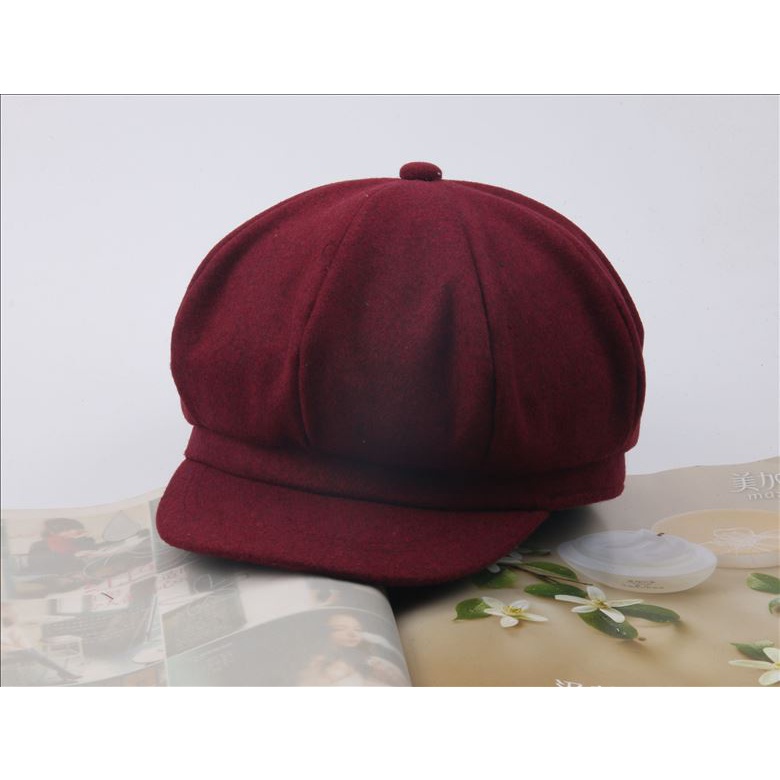 Nón,mũ nồi beret lưỡi trai da lộn retro phong cách Hàn Quốc  mềm mại thời trang cho bé trai gái