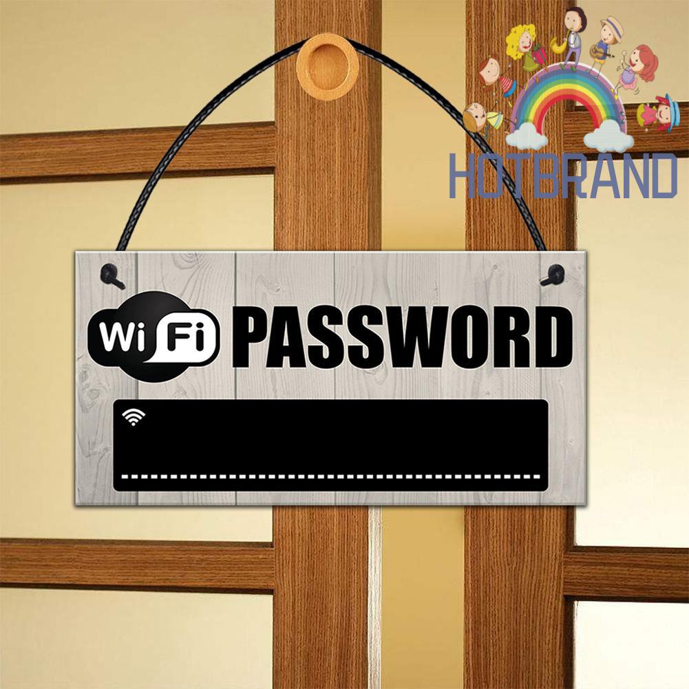 Bảng treo viết mật khẩu WiFi bằng gỗ màu đen trang trí tường