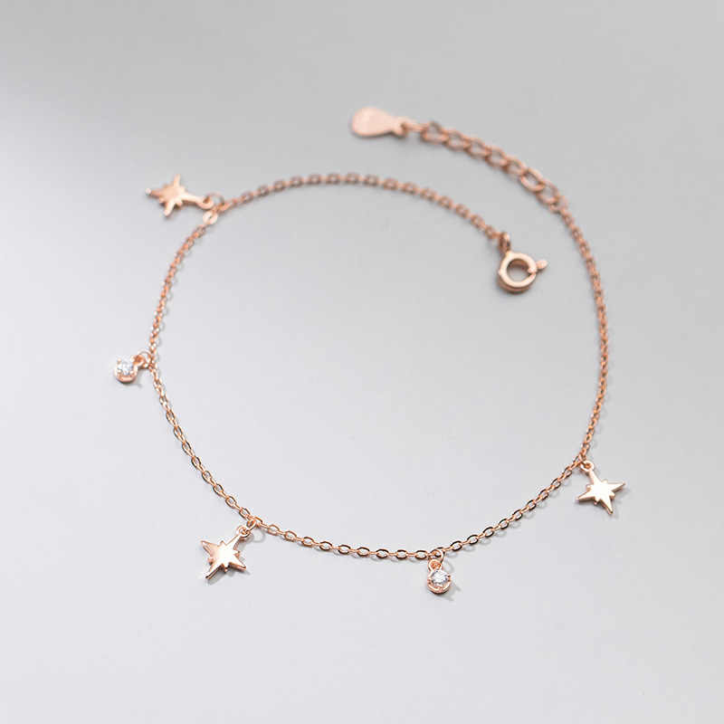Lắc Chân Mạ Bạc 925 Hình Ngôi Sao Đơn Giản Phong Cách Hàn Quốc | BigBuy360 - bigbuy360.vn
