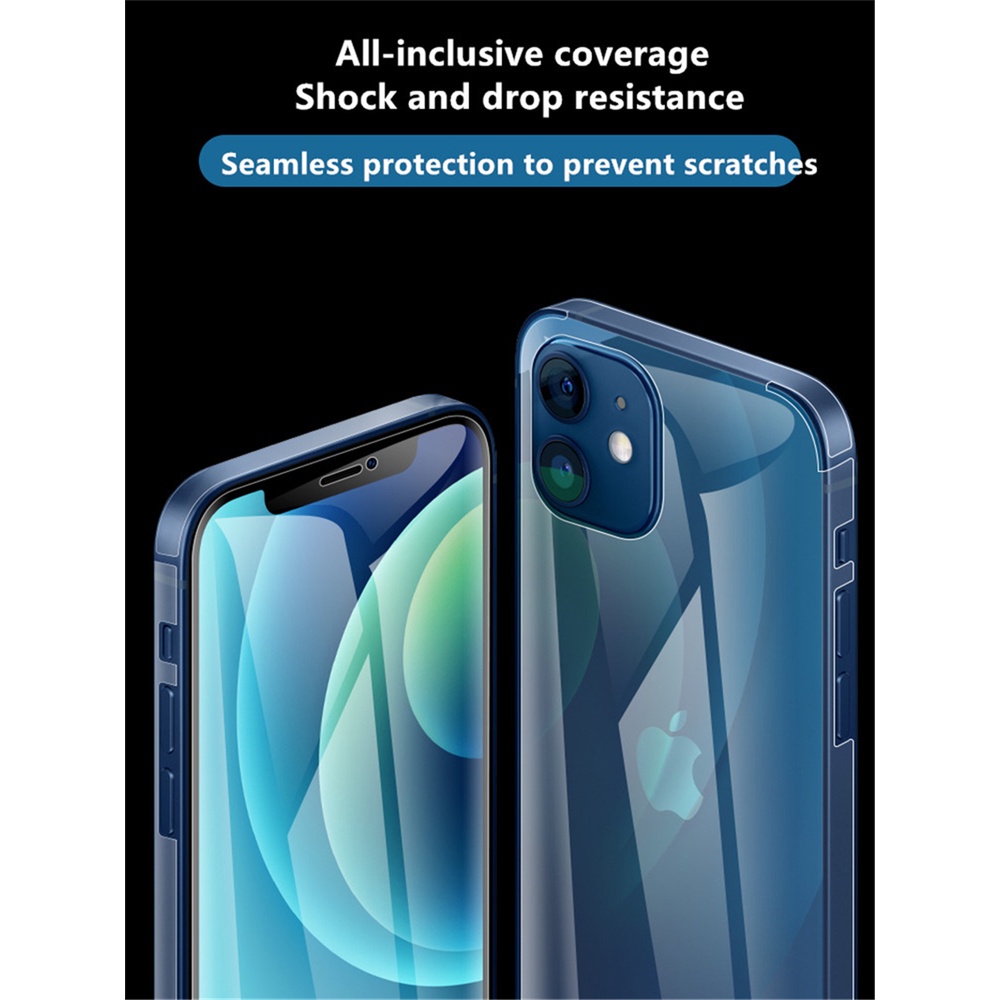 Miếng Dán Hydrogel Mềm Bảo Vệ Màn Hình Trước Và Sau Cho iPhone 11 12 13 Pro XS Max X XS XR 6S 6 7 8 Plus 12 13 Mini 360