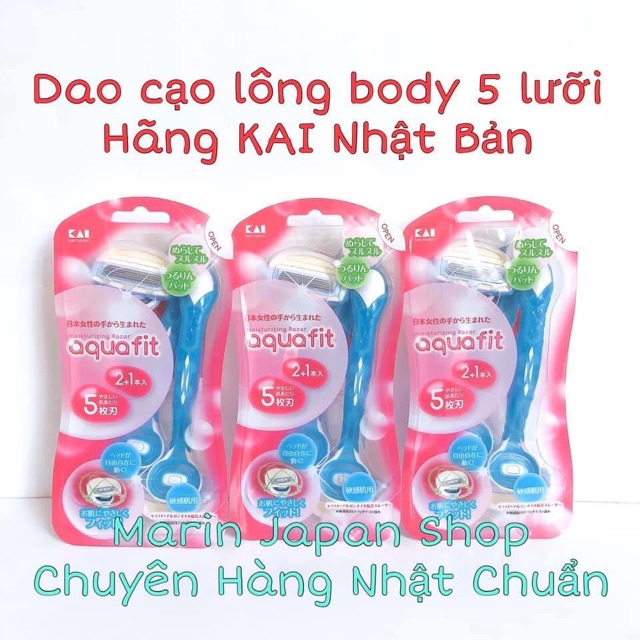 (Hàng Nhật,Hàng sịn sò) Dao chuyên dụng cao cấp để cạo lông Body hãng KAI hàng nội địa Nhật Bản