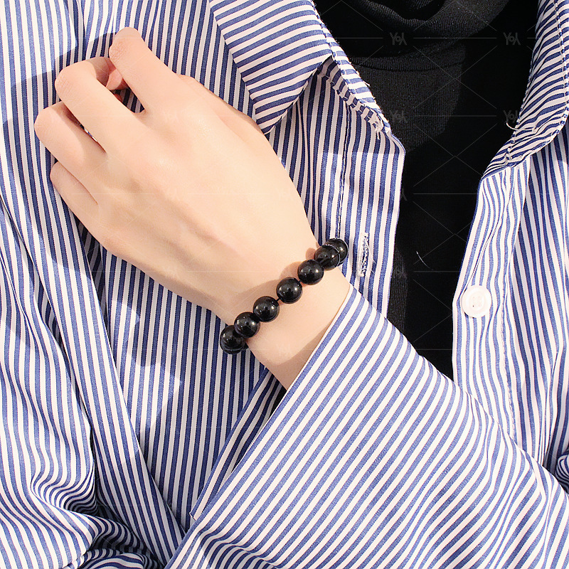 Hạt thủ công, vòng tay, mô hình cặp đôi, bạn gái, mô hình đa năng trong nhà và ngoài trời, phụ kiện tạo kiểu trực tiếp, (đen)