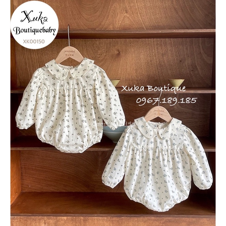 Bodysuit Dài Tay Hoạ Tiết Quả Oliu Bé Gái Cao Cấp Phong Cách Hàn Quốc [Jennybebe]