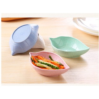 Bát lúa mạch mini hình lá đựng đồ ăn dặm, nước chấm, gia vị