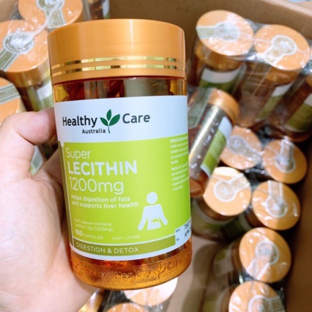 Mầm đậu nành Super Lecithin Úc ⚡ CAM KẾT CHÍNH HÃNG ⚡ Viên uống tăng vòng 1 Healthy Care Super Lecithin 1200mg- 100 viên