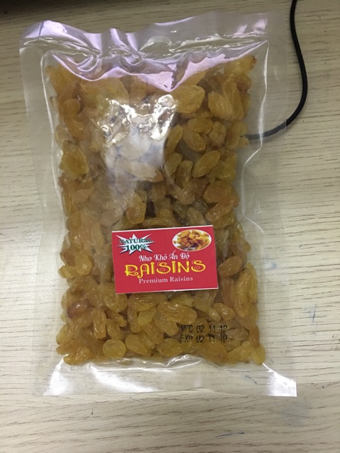 1kg Nho khô vàng Raisin Ấn độ date mới