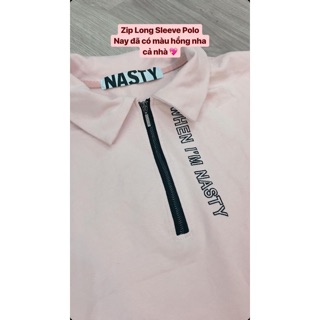 Zip polo tay dài của Nasty