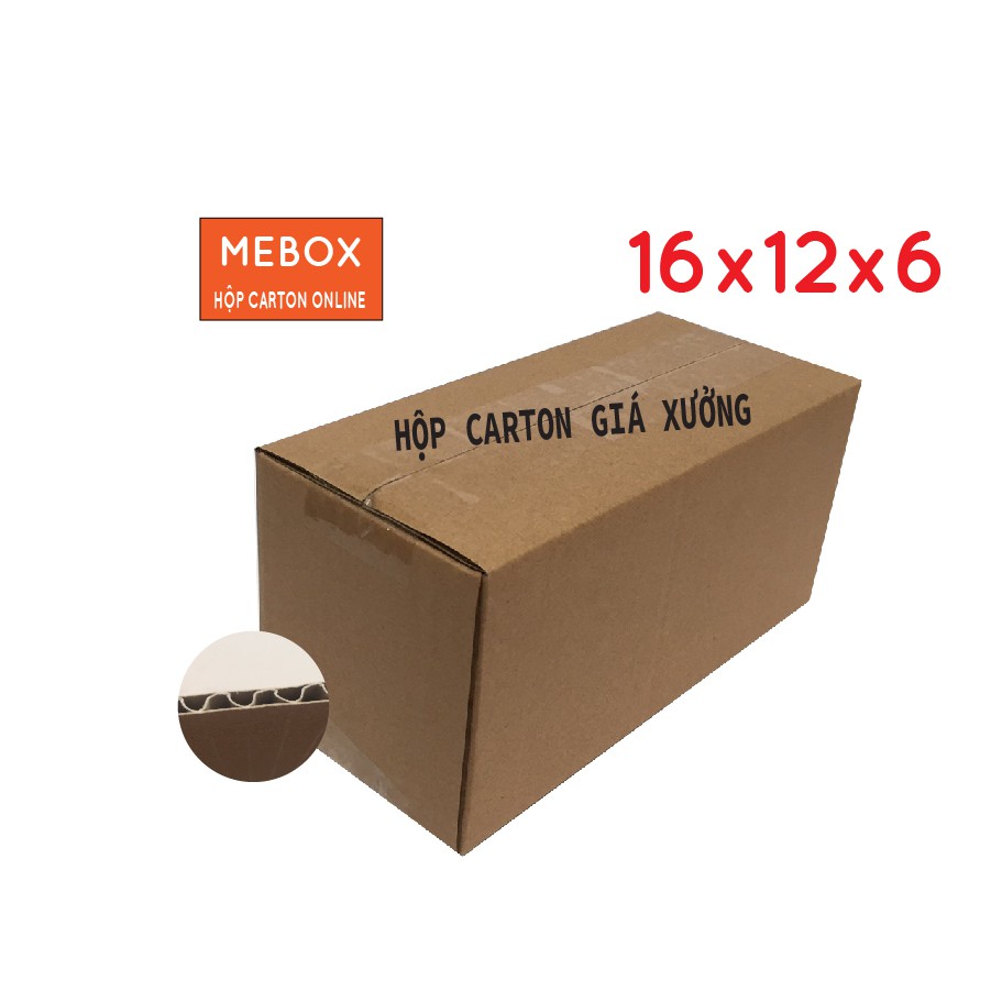 10 hộp carton 16x12x6 đóng gói hàng hóa