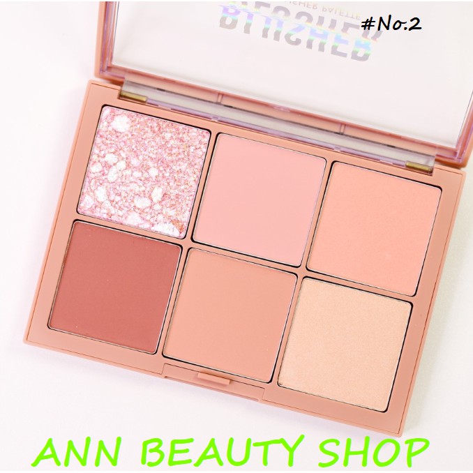 Bảng phấn má hồng, tạo khối 6 màu của Clio Pro Palette Mute | BigBuy360 - bigbuy360.vn