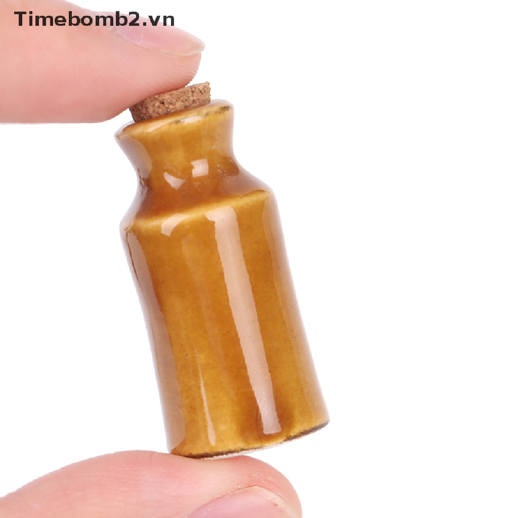 Bộ 2 Hũ Đựng Gia Vị Bằng Gốm Tỉ Lệ 1: 12 Trang Trí Nhà Búp Bê