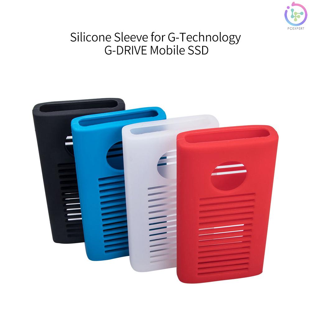 Elastic Silicone Sleeve Case SSD Protective Cover for G-Technology G-DRIVE Mobile SSD 1TB 2TB Black