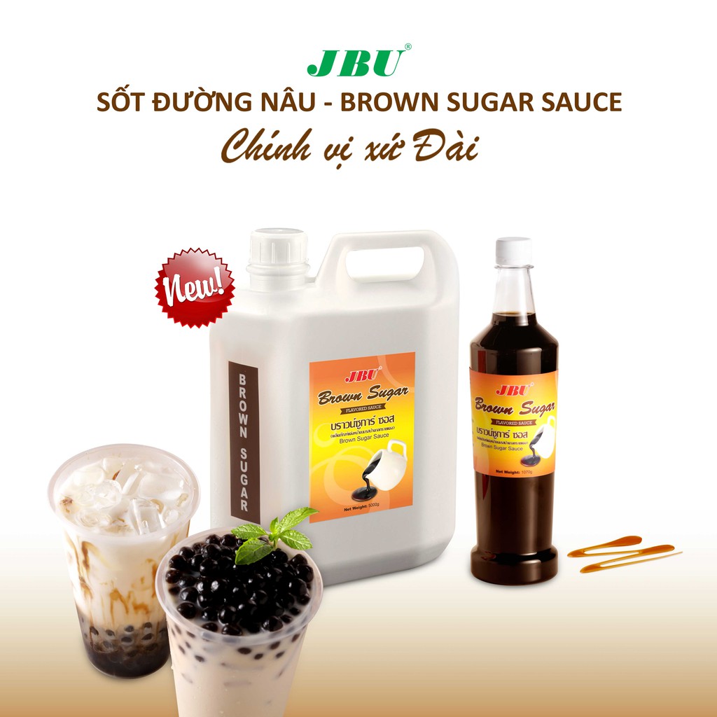 Syrup Đường Nâu- syrup đường đen Brown Sugar JBU - Can 5kg