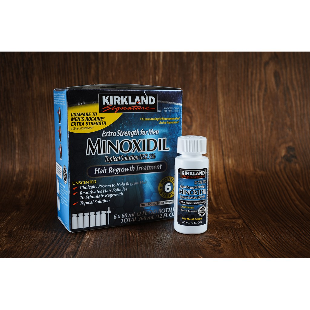 Thuốc Minoxidil 5% Dạng Lỏng Mọc Râu Tóc Kirkland Mỹ Combo 2 Lọ