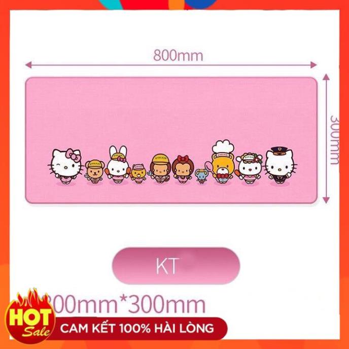 Tấm Lót Chuột Hình Hello Kitty Màu Hồng Dễ Thương Kích Thước 30-80 cm