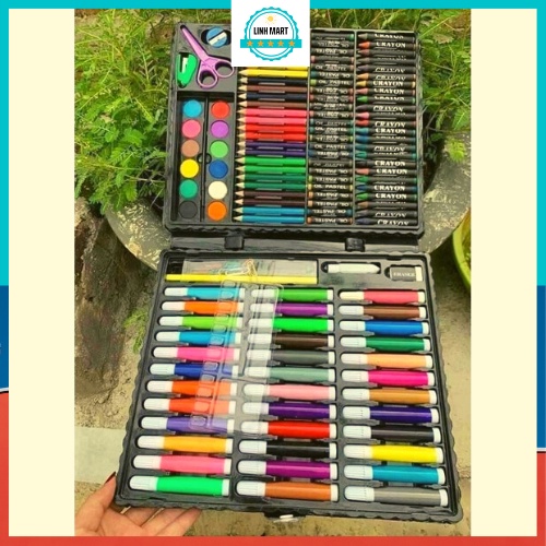 Hộp màu 150 chi tiết cho bé tập tô, bộ tô màu