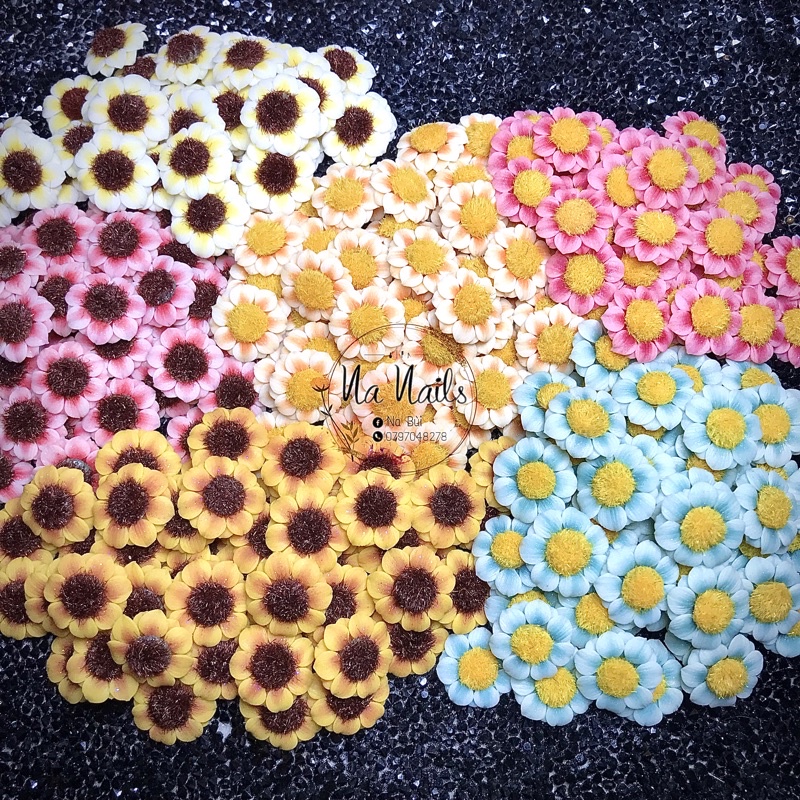 Hoa hướng dương - Hoa bột Na Nails 100% bột mỹ