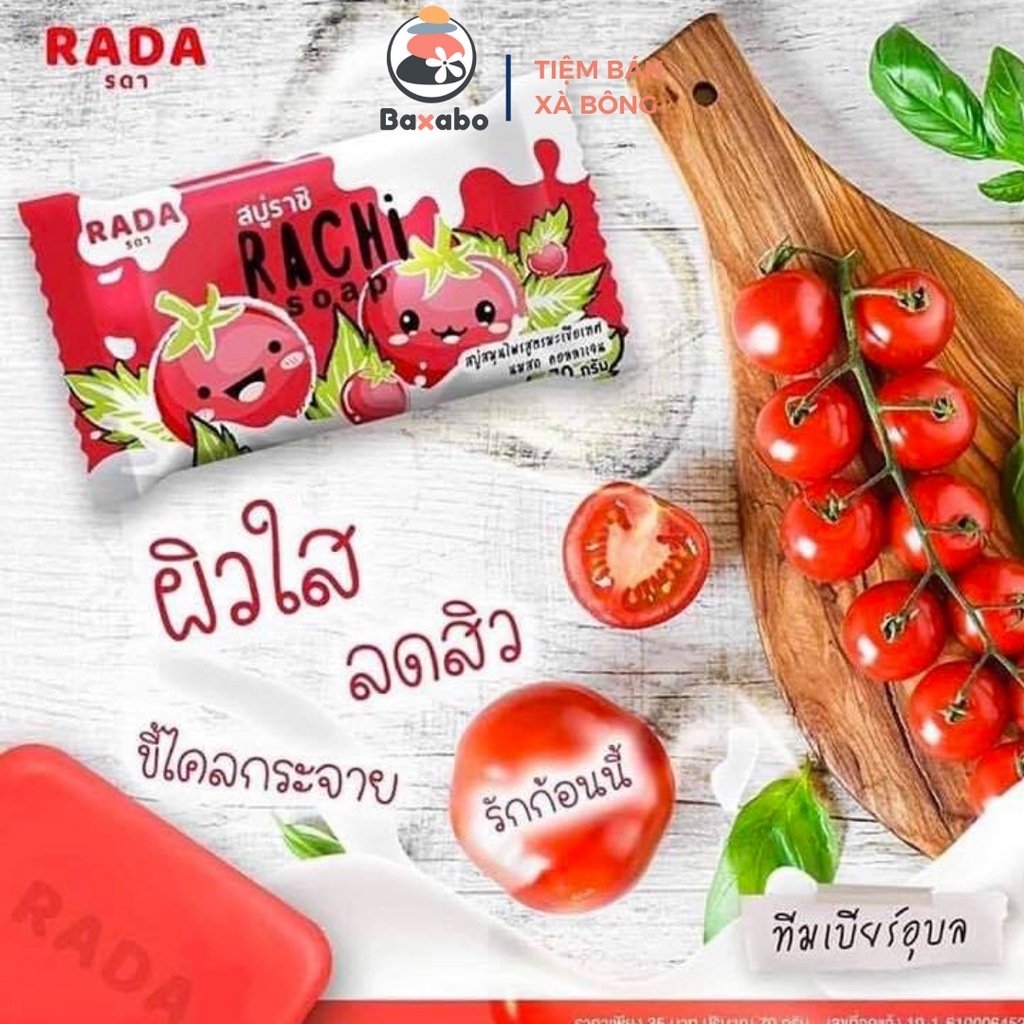XÀ PHÒNG DƯỠNG TRẮNG DA CÀ CHUA RACHI 70GR - NỘI ĐẠI THÁI LAN | BigBuy360 - bigbuy360.vn