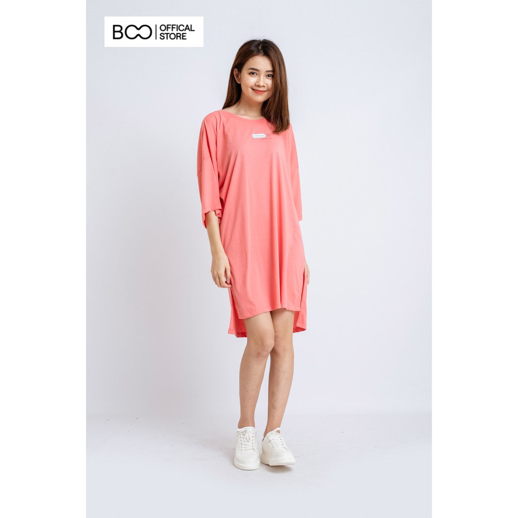 Áo Thun Tay Lỡ Nữ BOO Form Rộng Dáng Váy 100%Cotton Phong Cách Hàn Quốc