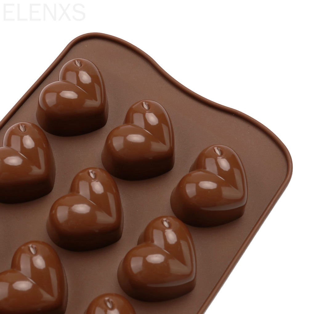 Khuôn làm đá socola 15 ô hình trái tim dễ thương xinh xắn