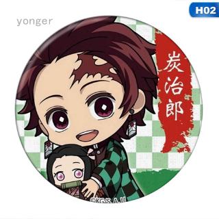 Ghim CàI ÁO HìNh Nhân VậT Kimetsu no Yaiba 58MM Dễ Thương