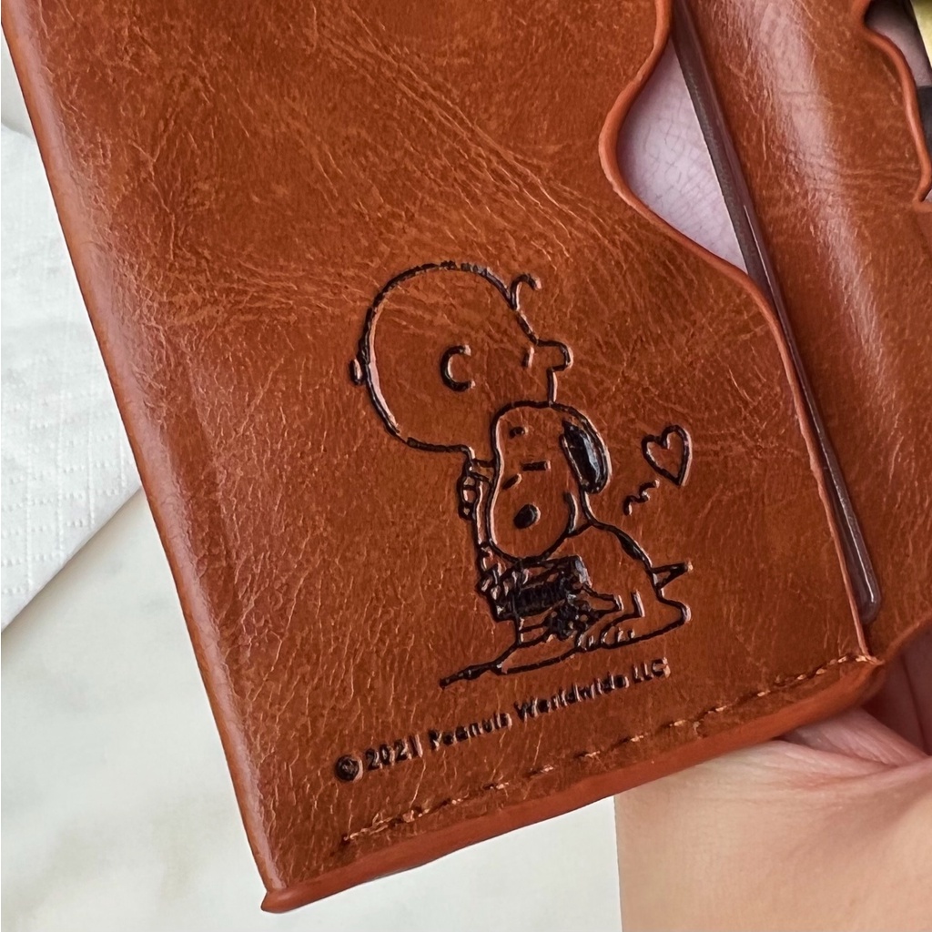 Ví Da pu Ngắn Đựng Tiền Xu In Hoạt Hình snoopy Dễ Thương Cho Nam Và Nữ