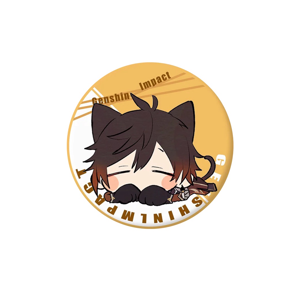 Huy hiệu IN HÌNH Genshin Impact game chibi dễ thương tiện lợi