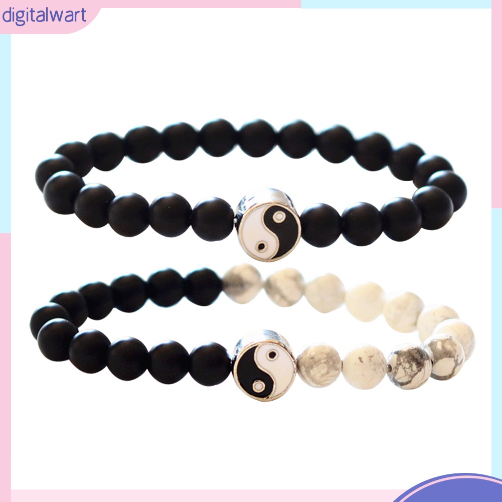 Vòng tay chuỗi hạt phong cách âm dương cho nam và nữ