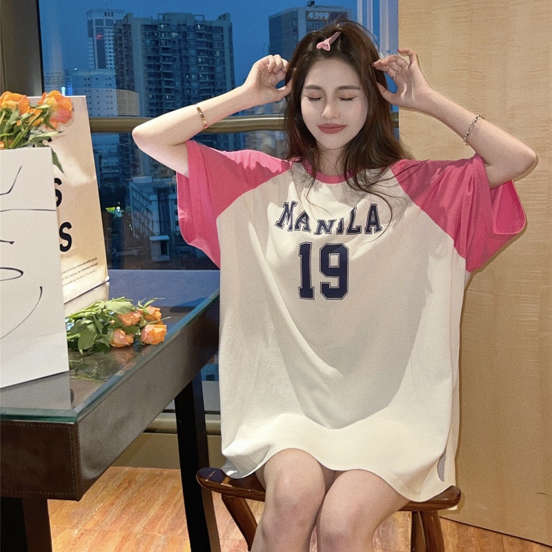 Áo Thun Nữ Tay Ngắn Dáng Rộng In Số