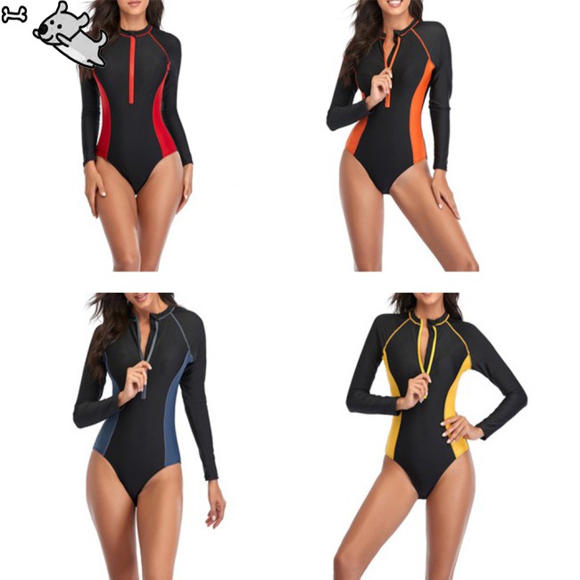 Bộ Đồ Bơi Một Mảnh Cổ Cao Kéo Khóa Zip Quyến Rũ Dành Cho Nữ | BigBuy360 - bigbuy360.vn