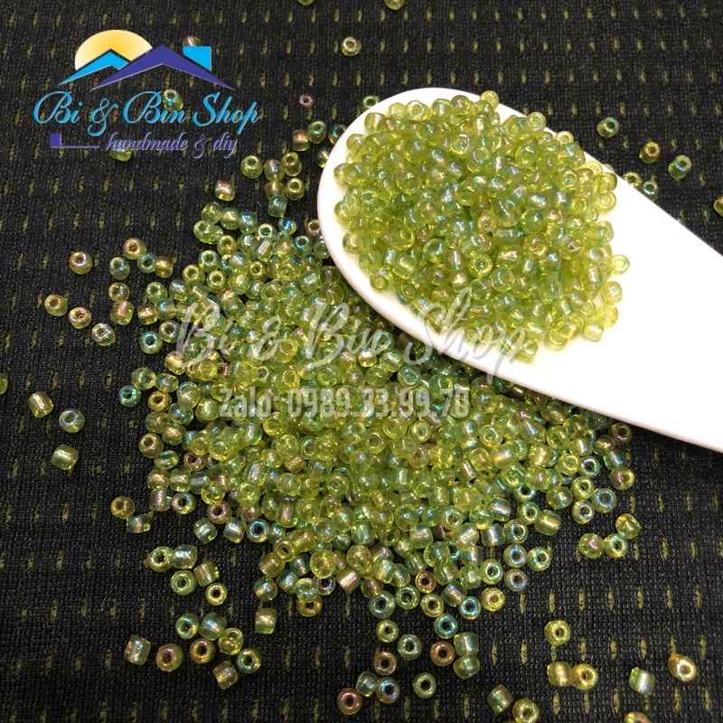 90g Cườm Tròn Đại 4mm Màu Ánh Cừ Đính Kết Trang Phục Thời Trang