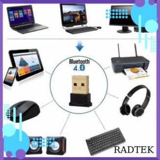 USB Bluetooth V4.0 kết nối bàn phím, chuột tay cầm chơi game, loa...dành cho PC, Laptop