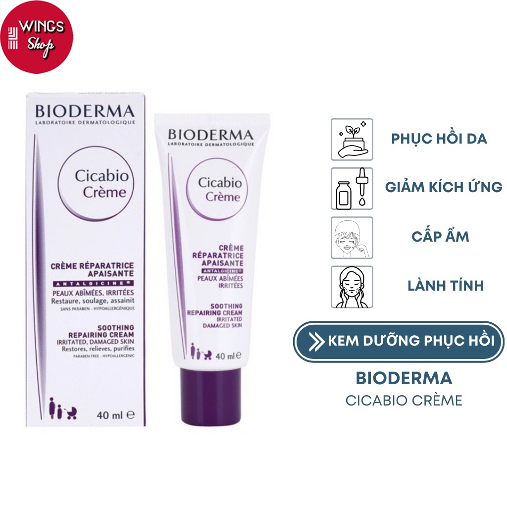 Kem dưỡng Bioderma Cicabio Creme Hỗ Trợ Phục Hồi Và Làm Dịu Da 40ml - 100ml