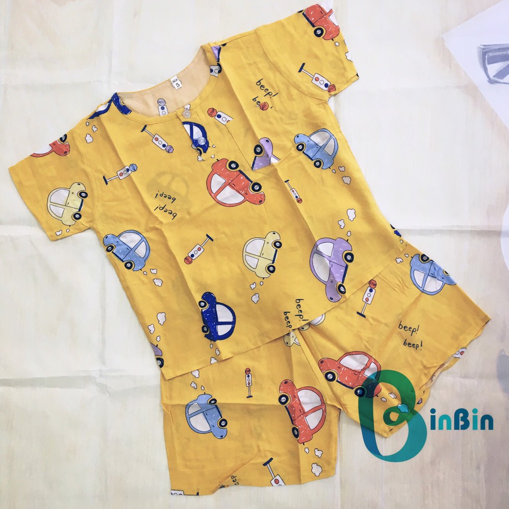 Bộ lanh cho bé trai đồ tole lanh trẻ em loại 1 size 6-17kg