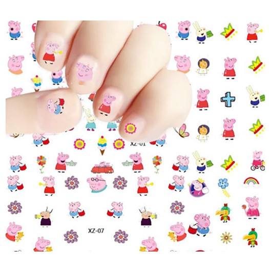 FOLLOW TẶNG 3KHÀNG CÓ SẴN Sticker 10 Kiểu Dán Móng tay móng chân cho bé miếng dán móng đáng yêu 6x8cm CHỌN MẪUVOUCH